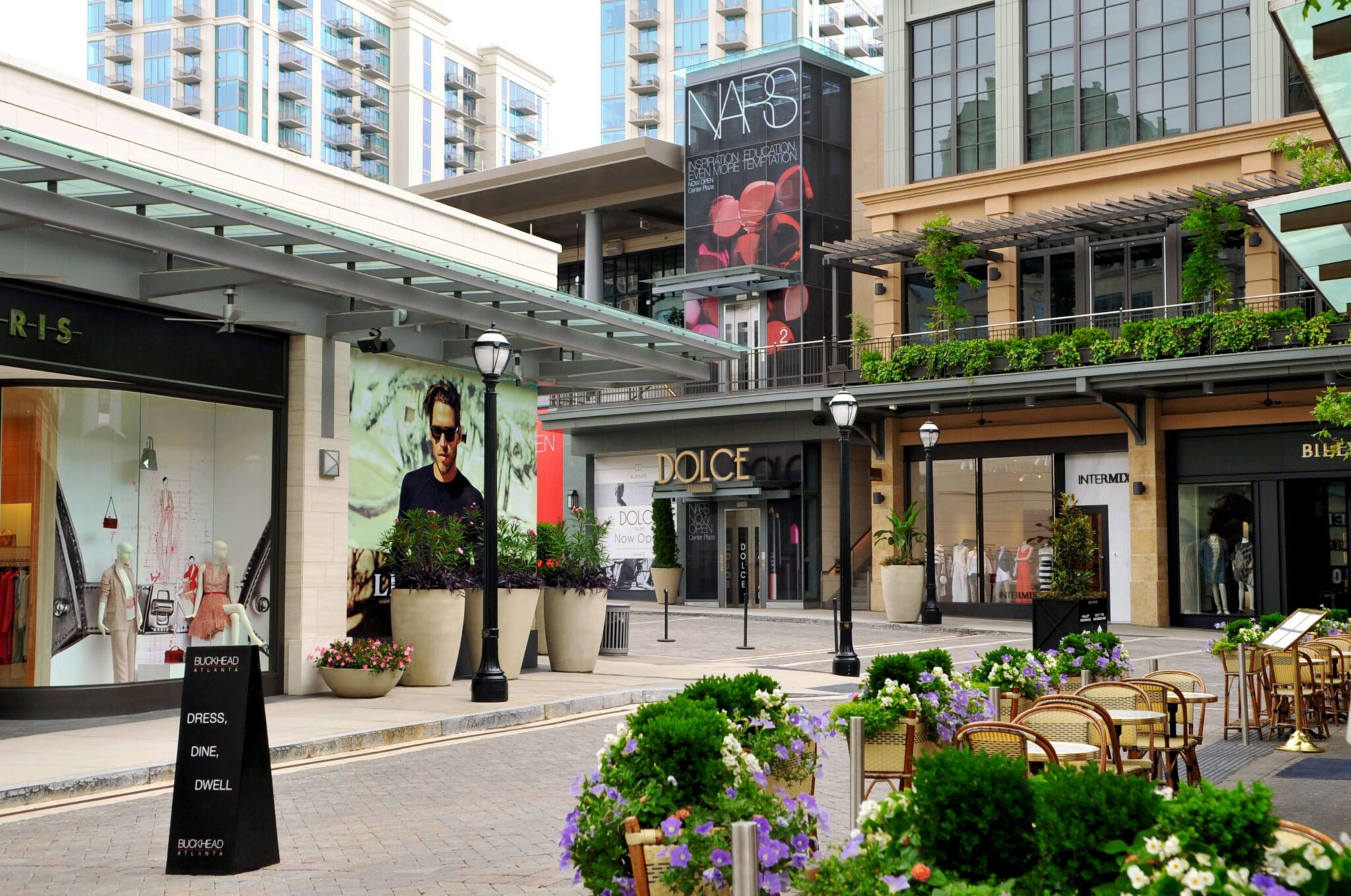 Buckhead Village District is home to immaculate storefronts and a